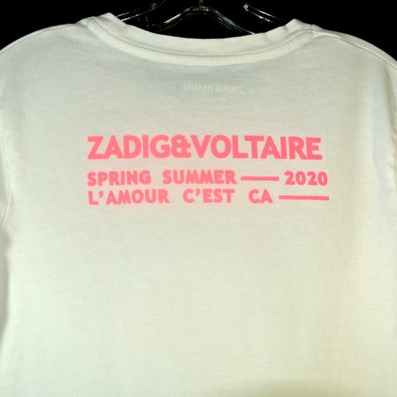 Zadig & Voltaire Azedi Amour T-shirt, Skinny T, Large - Picture 4 of 5